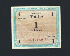 OCCUPAZIONE ALLEATA 1 A.M. LIRA SERIE 1943 CON ASTERISCO REPLACEMENT - Allied Occupation WWII