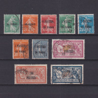 FRANCE Levant 1921, Sc# 40-49, CV $26, Part Set, Used - Gebruikt