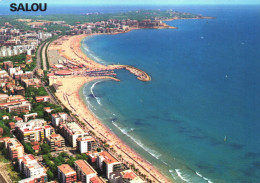 SALOU, TARRAGONA, COSTA DORADA , BEACH, AERIAL VIEW, LANDSCAPE, POSTCARD, SPAIN - Tarragona
