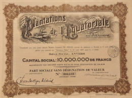 Plantations De L'equatoriale - 1927 - Antwerpen - Afrika