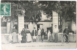 C. P. A. : 33 : SAINT PAUL, Près BLAYE : Entrée Du Domaine De Sainte Marie, Animé, Timbre En 1911 - Blaye