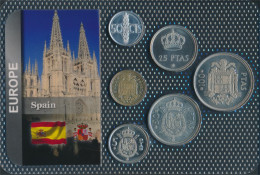 Spanien 1975 Stgl./unzirkuliert Kursmünzen 1975 50 Centimos Bis 100 Pesetas (10678729 - Ongebruikte Sets & Proefsets