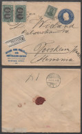 ARGENTINA - BUENOS AIRES / 1911 - UPRATED REGISTERED POSTAL STATIONERY ==> GERMANY - CERTIFICADA - Lettres & Documents