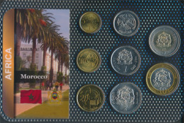 Marokko 2002 Stgl./unzirkuliert Kursmünzen 2002 5 Santimat Bis 10 Dirhams (10678481 - Maroc