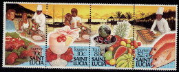 ST. LUCIA 1988 TURISMUS MI No 928-31 MNH VF!! - St.Lucie (1979-...)