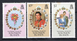 Solomon Islands 1981 Royal Wedding Set MNH (SG 445-447) - Tone - Salomon (Iles 1978-...)