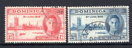 Dominica 1946 Victory Set Used (SG 110-111) - Dominica (...-1978)