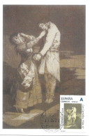 Los Caprichos De Goya " A Caza De Dientes ", Carte Maximum Espagne. Tu Sello - Engravings