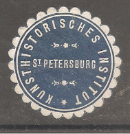 Russia Russie Russland Envelop Lable Imperial Saint Petersburg History Institute - Autres & Non Classés