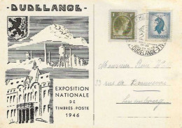 LUXEMBOURG - DUDELANGE - Expo Nat Timbres 1946 -  10 X 15 Cm -  CPSM Circulée- L'état Très Bon! - Düdelingen