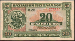 Greece, 20 DrachmAI 6-4-1940, P-315   UNC - Greece