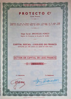 Protecto Cy - Action De Capital De 1000 Francs - 1948 - Bruxelles-Forest - Other & Unclassified