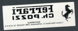 Rarissime épreuve D'imprimeur Du Sticker De Lunette Arrière Ferrari / Ch. Pozzi à Toulouse - Années 90 - Auto's