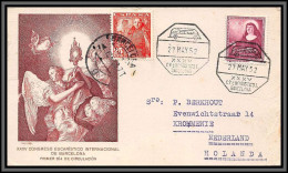 11246 Congreso Eucaristico 25/7/1952 Fdc Lettre Cover Espagne Espana - FDC