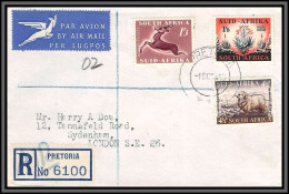 11215 Pretoria Pour London Recommandé 1958 Animaux Animals Lettre Cover Rsa South Africa - Brieven En Documenten