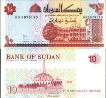 Sudan Pick-Nr: 52a Bankfrisch 1993 10 Dinars - Sudan