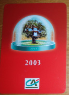 Petit Calendrier De Poche 2003 Banque Crédit Agricole - Formato Piccolo : 2001-...