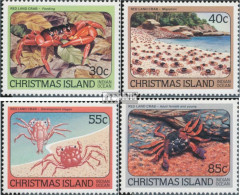 Weihnachtsinsel (Ind.Ozean) 183-186 (kompl.Ausg.) Postfrisch 1984 Rote Landkrabbe - Christmas Island