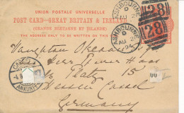 Post Card Great Britain Ashbourne Ireland 1894 Stamps Great Britain - Meath