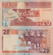Namibia - Südwestafrika Pick-Nr: 6b Bankfrisch 2002 20 Namibia Dollars - Namibie