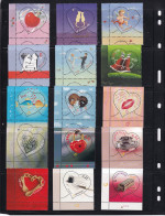 Slovenia Slovenie Slowenien 2003 - 2025:  Valentine's Day Love Stamps (23) In A Shape Of Heart; MNH Valentine - Slovénie