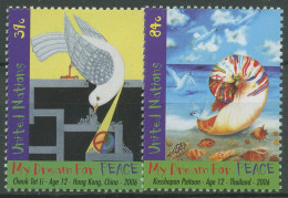 UNO New York 2006 Weltfriedenstag Zeichnungen Tiere 1030/31 Postfrisch - Neufs