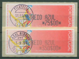 Portugal ATM 1992 Spielzeuge: CORREIO AZUL Satz 75/350, ATM 6 Z2 S Gestempelt - Machine Labels [ATM]