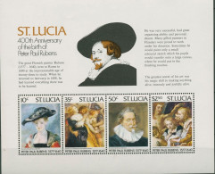 St. Lucia 1977 Gemälde P.P.Rubens Block 13 Postfrisch (C94046) - St.Lucia (...-1978)