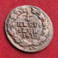Germany Nassau 1/4 Kreuzer 1819 Z - Autres & Non Classés