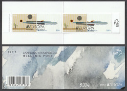 Greece 2012 Europa Cept Booklet 2 Sets With Two-Side Perforation CTO First Day Cancel - Markenheftchen