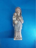 Vierge De Jérusalem (Possible Relique) En Calcaire Polychrome – Art Roman – Bassin Liégeois – Départ 700€ – PDF à Téléch - Arte Religiosa