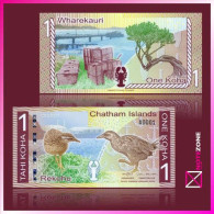 Thomas Stebbins Chatham Islands 1 Koha 2013 Polymer Fantasy Private Note - Autres - Océanie