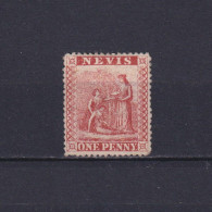 NEVIS 1867, SG# 10, CV £50, Perf 15, 1d Rose-red, QV, Used - St.Christopher-Nevis-Anguilla (...-1980)
