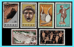 GREECE- GRECE -HELLAS 1959: Ancient Creek Theatre Compl. Set Used - Ungebraucht