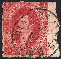ARGENTINA: GJ.26, 5th Printing, WITH SHEET MARGIN, Used In Buenos Aires, Superb And Very Rare!! - Usati