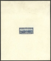 ARGENTINA: GJ.273, 1902 Port Of Rosario (ships, Sailing Boats, Dock), DIE PROOF In Dark Blue, Printed On Card Of Glazed  - Autres & Non Classés