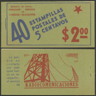 ARGENTINA: RARE BOOKLET: GJ.795B-B5-V, Complete Booklet Of Excellent Quality, With All Its Stamps And Interleaves As Per - Autres & Non Classés