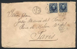 ARGENTINA: Cover Franked By GJ.52 Pair, Sent From Buenos Aires To Paris On 28/MAR/1886, Fine Quality, Rare! - Briefe U. Dokumente