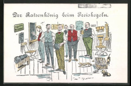 AK Männer Beim Kegeln, Der Ratzenkönig Beim Preiskegeln - Bowling