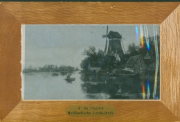 Passepartout CPA Niederlande, Windmühle, See - Windmills