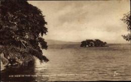CPA Port Of Spain Trinidad & Tobago, Landschaft Mit Wasser, Pelican Island, Boot, Bäume - Trinidad