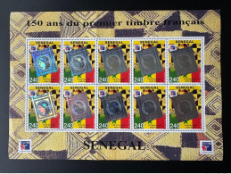 Sénégal 1999 Mi. 1624 Sheet Planche 150 Ans Du Premier Timbre Français Hologramme Hologramm Philexfrance - Hologrammes
