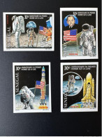 Sénégal 1999 IMPERF ND Mi. 1803 - 1806 30e Anniversaire Premier Homme Lune Moon Mond Apollo 11 Espace Space Raumfahrt - Stamps