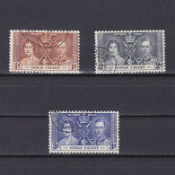 GOLD COAST 1937, SG# 117-119, Coronation, KGVI, Used - Côte D'Or (...-1957)