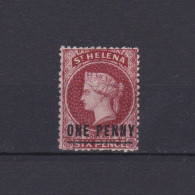 ST. HELENA 1871, SG# 8, Perf 12½, Wmk Crown CC Inverted, 1d Lake, QV, NG - Sainte-Hélène