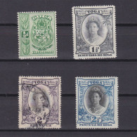 TONGA 1920, SG# 55-58, CV £20, Part Set, Wmk Turtles, MH/Used - Tonga (...-1970)