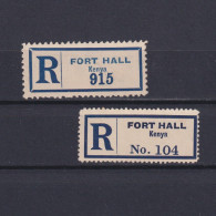 KENYA, Labels For Registered Letters - Kenya, Ouganda & Tanganyika