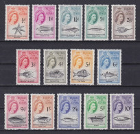 TRISTAN DA CUNHA 1960, SG# 28-41, CV £75, Fish, Queen Elizabeth II, MH - Tristan Da Cunha