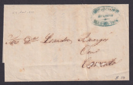 AUSTRIA-HUNGARY 1855, Stampless Letter - ...-1867 Vorphilatelie