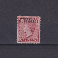 MONTSERRAT 1876, SG# 1, CV £32, 1p Red, QVMH - Montserrat